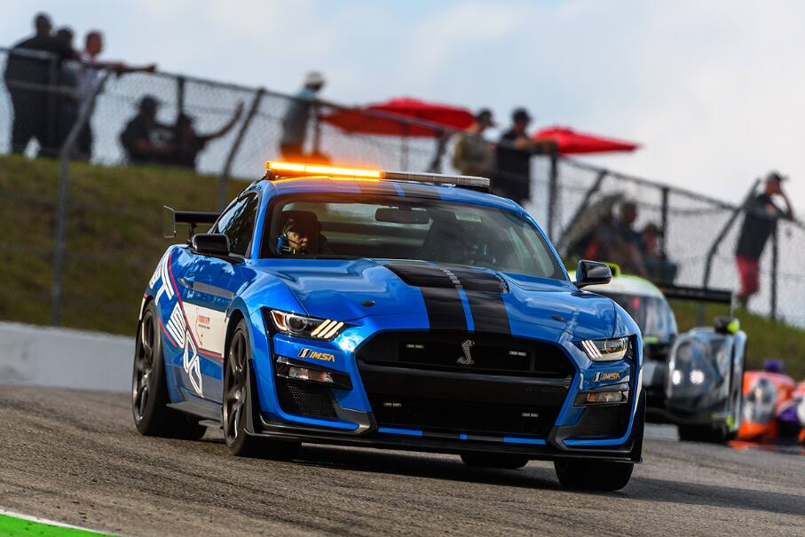 The all-new Ford Mustang Shelby GT500 acted as the pace car for the weekend's events. The all-new Ford Mustang Shelby GT500 acted as the pace car for the weekend's events.